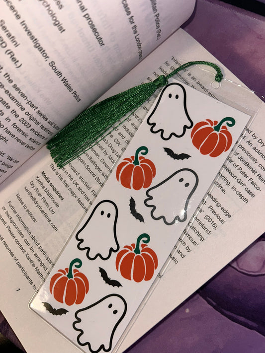 spooky ghost halloween bookmark