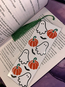 spooky ghost halloween bookmark