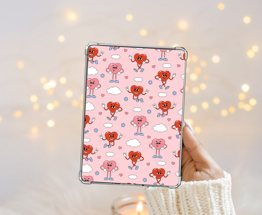 Pink and red heart kindle insert