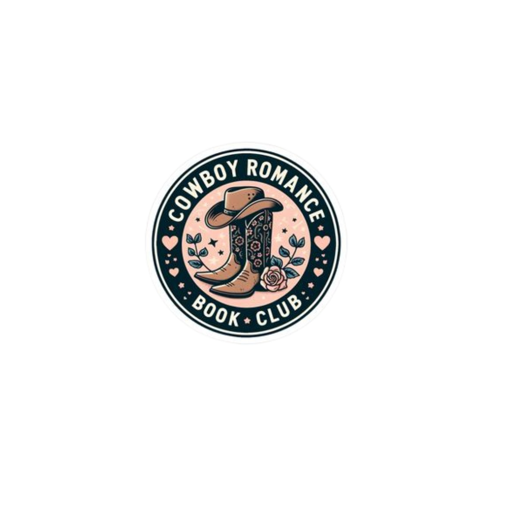 Cowboy Romance Book club Sticker | Broken Glass Laminate