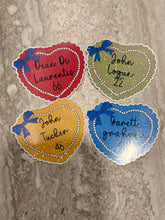 Load image into Gallery viewer, Off Campus Heart Stickers 💙🏒📚
