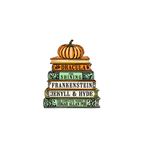 Spooky Book Stack Sticker