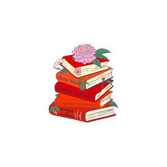 Sparkly Reading Tropes Bookish Sticker