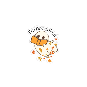 I'm Booooked Ghost Sticker