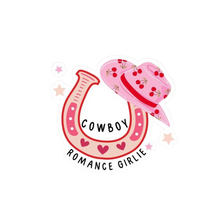 Load image into Gallery viewer, Cowboy Romance Girlie Horse Shoe Sticker
