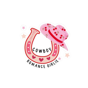Cowboy Romance Girlie Horse Shoe Sticker