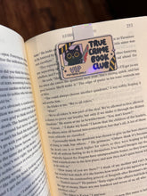 Load image into Gallery viewer, True crime book club library card magnetic bookmark
