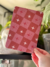 Load image into Gallery viewer, Pink Checkered Stars Kindle Insert
