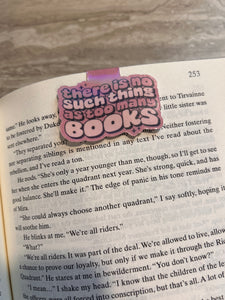 No such thing as to many books magnetic bookmark