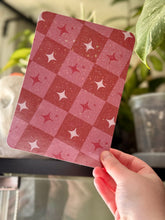 Load image into Gallery viewer, Pink Checkered Stars Kindle Insert
