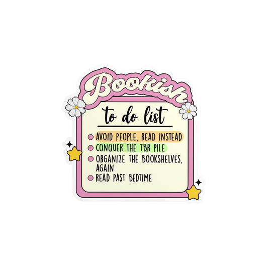 Bookish To Do List Sticker