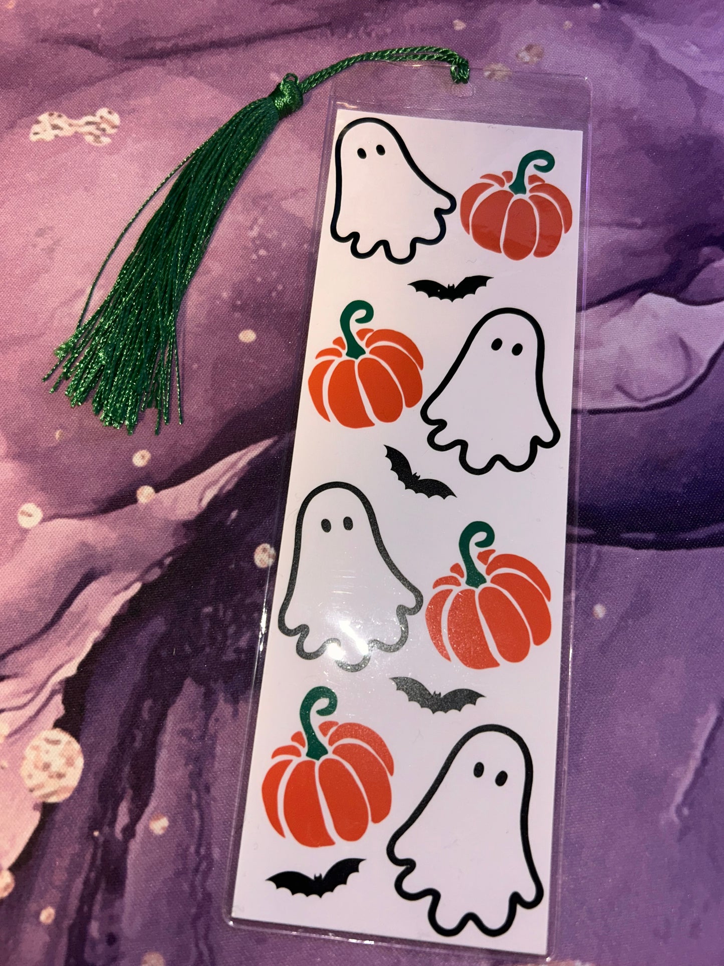 spooky ghost halloween bookmark