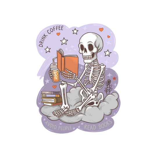 Drink Coffee, Avoid People, Read Books Sticker