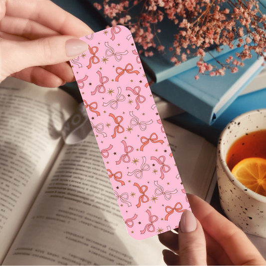 Pink and Red Bow Bookmark