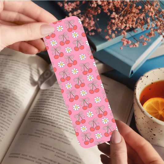 Holographic Pink Cherry Bookmark