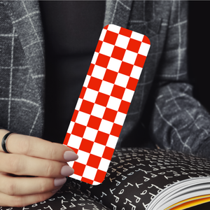 July Subscription Red Checkered Bookmark